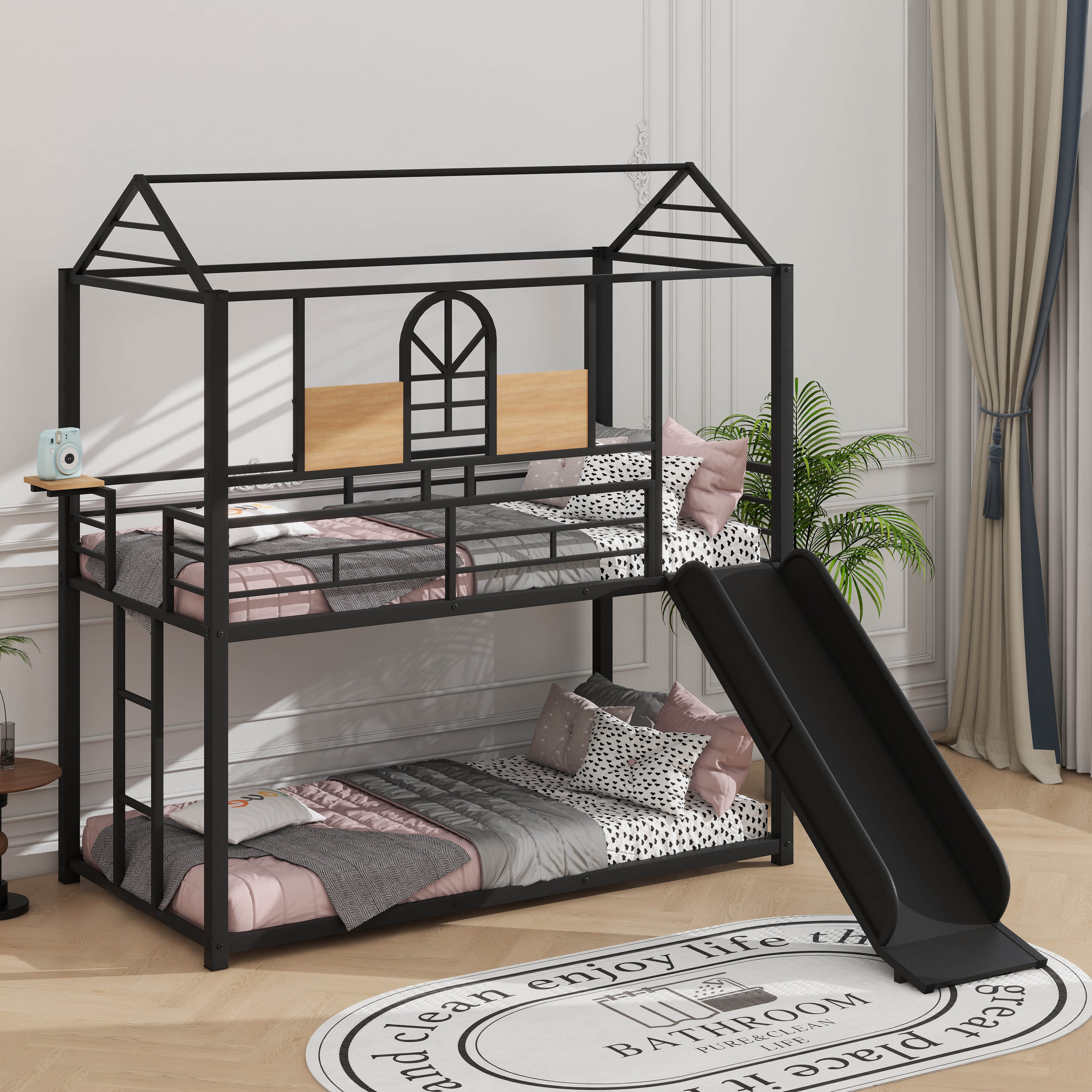 Isabelle & Max™ Twin Over Twin Metal House Bunk Bed With